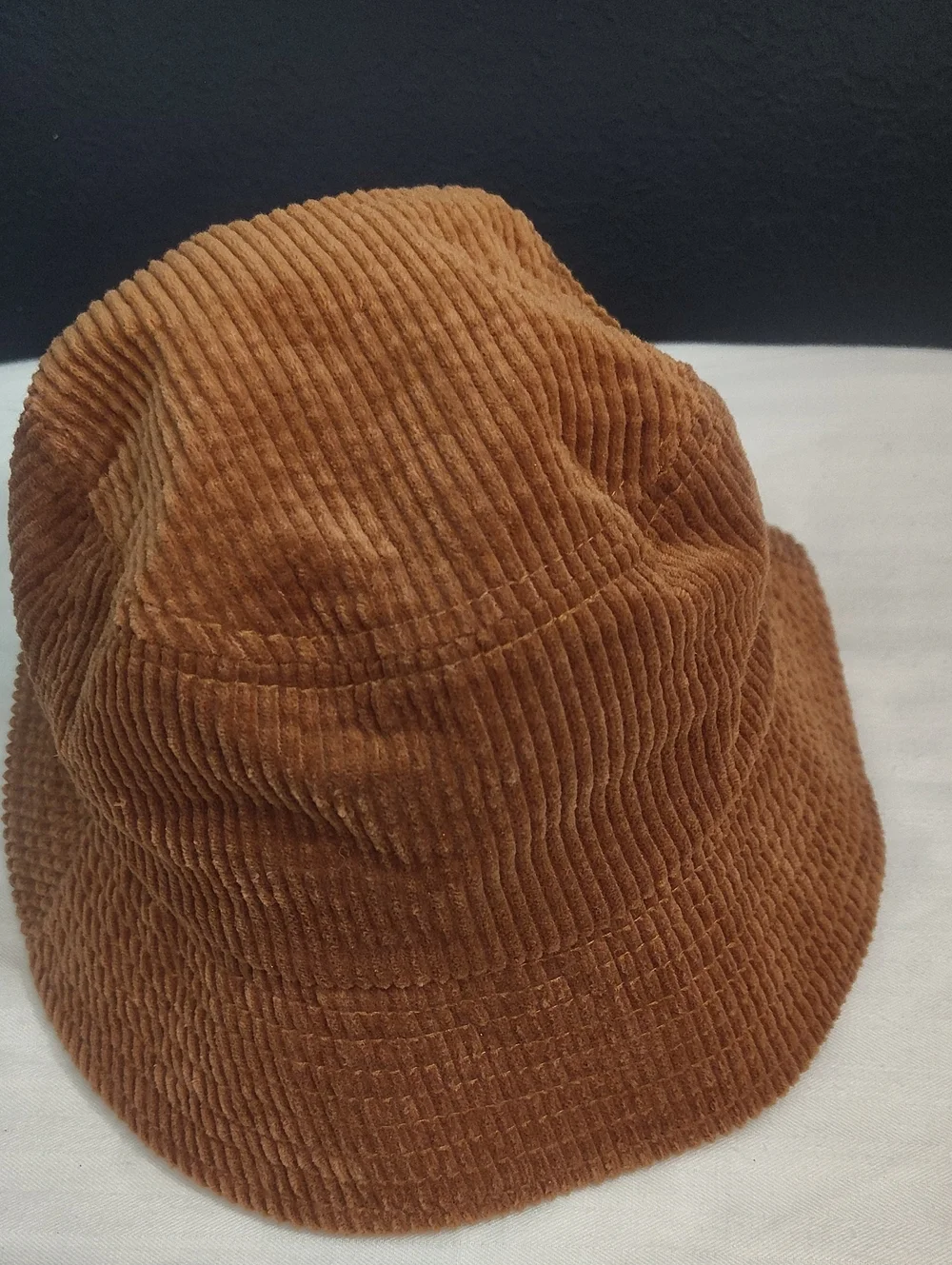 Corduroy Bucket Hat in Rust Brown - Women's Accessory